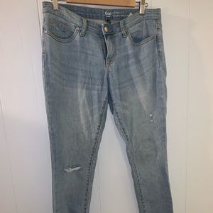 GAP skinny fit light wash, light distressed